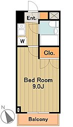 ストーク・ド・サンヒル 1Kの間取図画像