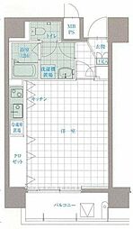 ヴィータローザ横浜吉野町 1Kの間取図画像