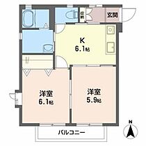 ショコラハウスII 201 ｜ 宮城県多賀城市高橋４丁目23-20（賃貸アパート2DK・2階・40.20㎡） その2