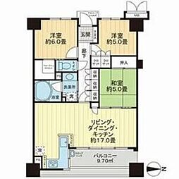 サーパス城南 3LDKの間取図画像