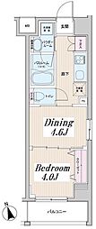 日神デュオステージ浅草2 1DKの間取図画像