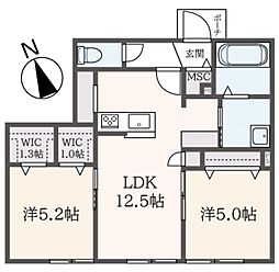 Carrera 2LDKの間取図画像