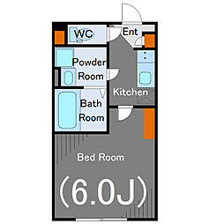 COCOCUBE武蔵小山 1階1Kの間取り
