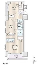 エスティメゾン錦糸町II 10階2LDKの間取り