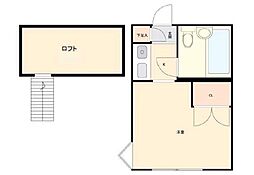 スカイピア葛西B棟 1階1Kの間取り