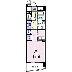 ミッションヒルズ ワンルームの間取図画像