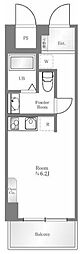 ライオンズマンション太子堂第2 ワンルームの間取図画像