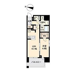 グランカーサ仙台晩翠通 1LDKの間取図画像