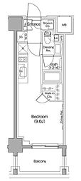 ザ・パークハビオ西大井 ワンルームの間取図画像
