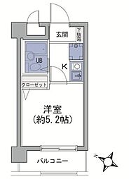 相模大野ダイカンプラザシティ 1Kの間取図画像
