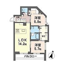 ミ・ロワール 00101 ｜ 埼玉県越谷市千間台西４丁目9-11（賃貸マンション2LDK・1階・64.77㎡） その2