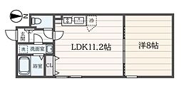 ａ　ＬＡＴＯ　西大井 1階1LDKの間取り