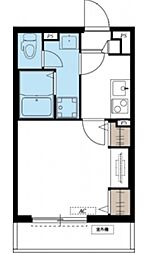 ヴィラ西船橋 1階1Kの間取り