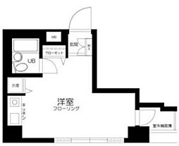 ソリテア四谷荒木町 ワンルームの間取図画像