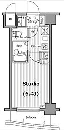 グランド・ガーラ五反田 1Kの間取図画像