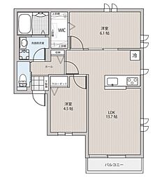 Kailua 2LDKの間取図画像