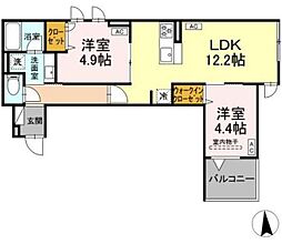 セレスティア荒川N 2LDKの間取図画像