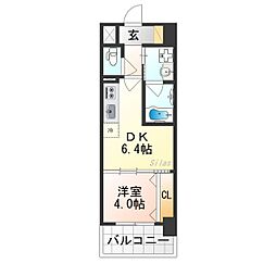 ベラジオ雅び京都円町駅前 7階1DKの間取り