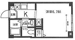 シャンパーニュ 1Kの間取図画像