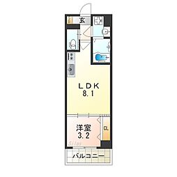 南海線 住ノ江駅 徒歩4分の賃貸マンション 1階1LDKの間取り