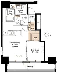 ブランシエスタ両国 7階1LDKの間取り