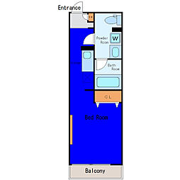 京急本線 京急蒲田駅 徒歩5分の賃貸マンション 3階ワンルームの間取り