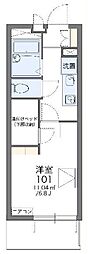 レオパレスTAKA 1Kの間取図画像