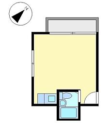 広瀬ビル 3階ワンルームの間取り