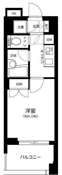 パレステュディオ芝浦シティ ｜東京都港区芝浦２丁目(賃貸マンション1K・5階・20.80㎡)の写真 その2