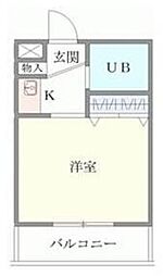 メゾンときわ台 1Kの間取図画像
