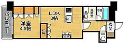 サンロージュ薬院駅前 1LDKの間取図画像