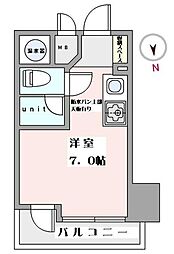ライオンズステーションプラザ半蔵門 ワンルームの間取図画像
