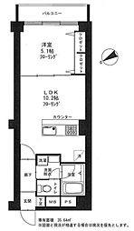 NICハイム石川台 2階1LDKの間取り