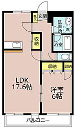 東武伊勢崎線 太田駅 徒歩10分の賃貸マンション 3階1LDKの間取り