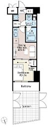 ベルファース西早稲田 1階1DKの間取り