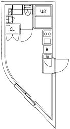 ＣＩＴＹ ＷＡＬＫ 王子ＤＵＥ 2階ワンルームの間取り