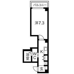 Lotso京成立石 1Kの間取図画像