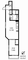 コルティーレ世田谷 1LDKの間取図画像