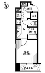 プレール・ドゥーク東京ベイ 1Kの間取図画像