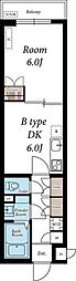 リブリ・K&W上池台 1DKの間取図画像