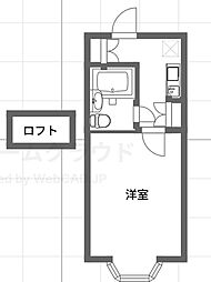 ジョイハイツ宮本 1Kの間取図画像