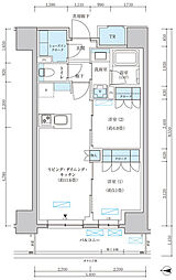 パークアクシス池袋イースト 2LDKの間取図画像