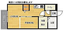 スマイリング香椎東 1LDKの間取図画像