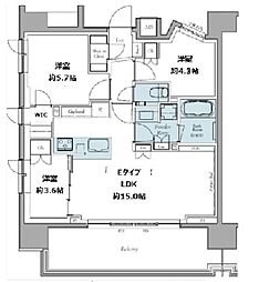 クレストコート東中野 3LDKの間取図画像