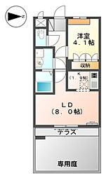 プリマヴェラ 1階1LDKの間取り