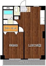 K・ボナール 1階1LDKの間取り