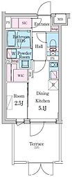 新宿区西新宿5丁目マンション 1DKの間取図画像