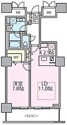 ロイヤルパークスタワー南千住 14階1LDKの間取り