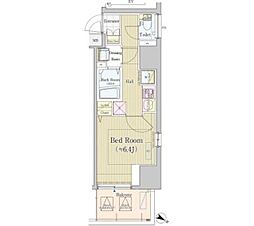 ラヴィラント御茶ノ水 2階1Kの間取り