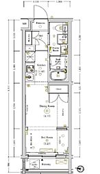 アクサス東京ウエスト練馬 1DKの間取図画像